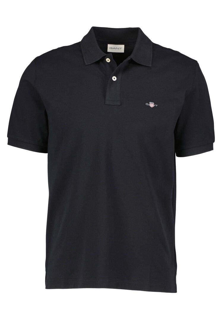 Gant Herren Schwarz Poloshirt Aus Baumwolle, Gr. L