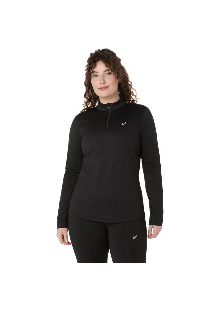 Asics Damen Schwarz Für 2012D294 Core Ls 1/2 Zip Winter Shirt (Xl), Sportlich, Polyester, Langarm - Bild 6