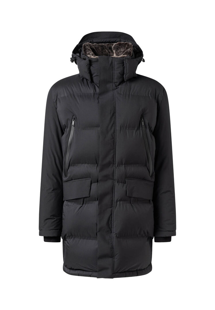 Strellson Herren Schwarz Steppmantel Ambience, Gr. 50