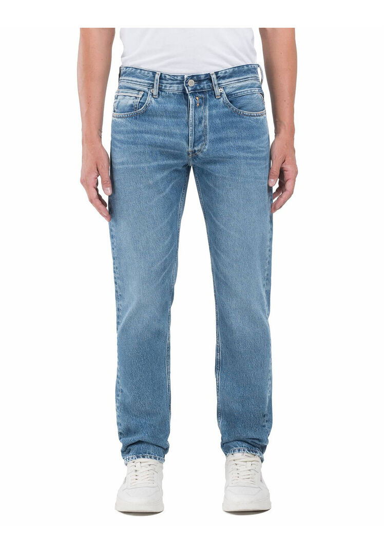 Replay Herren Bleached Jeans Grover Straight Fit, Gr. 34/32