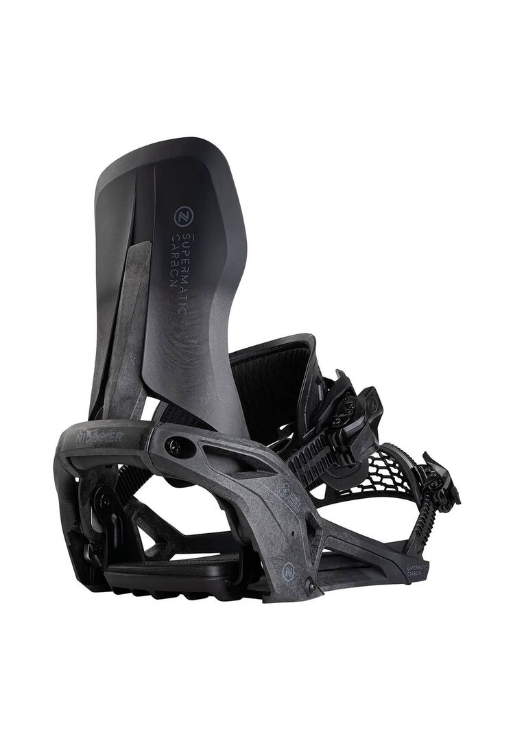 Nidecker Unisex Schwarz Snowboardbindung Carbon Supermatic, Gr. M