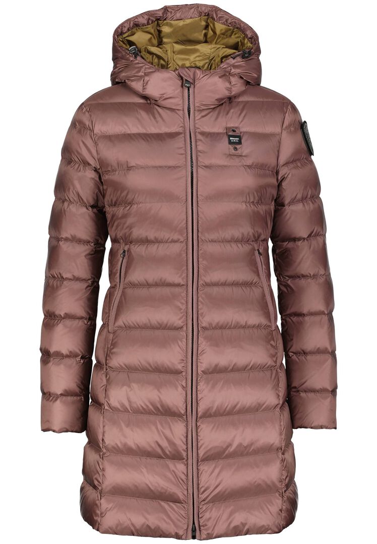Blauer Damen Rot Daunenjacke Agnes, Gr. M