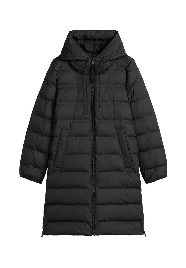 Marc O'polo Denim Damen Schwarz Steppmantel Mit Kapuze Puffer Coat, Gr. Xl