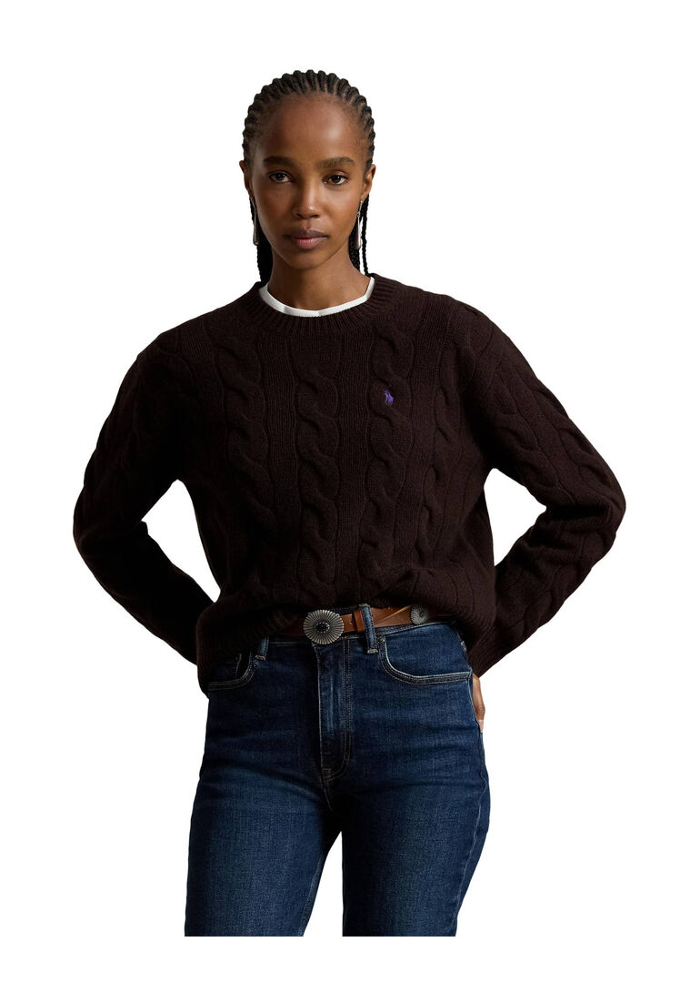 Polo Ralph Lauren Damen Braun Pullover Aus Baumwolle, Gr. S
