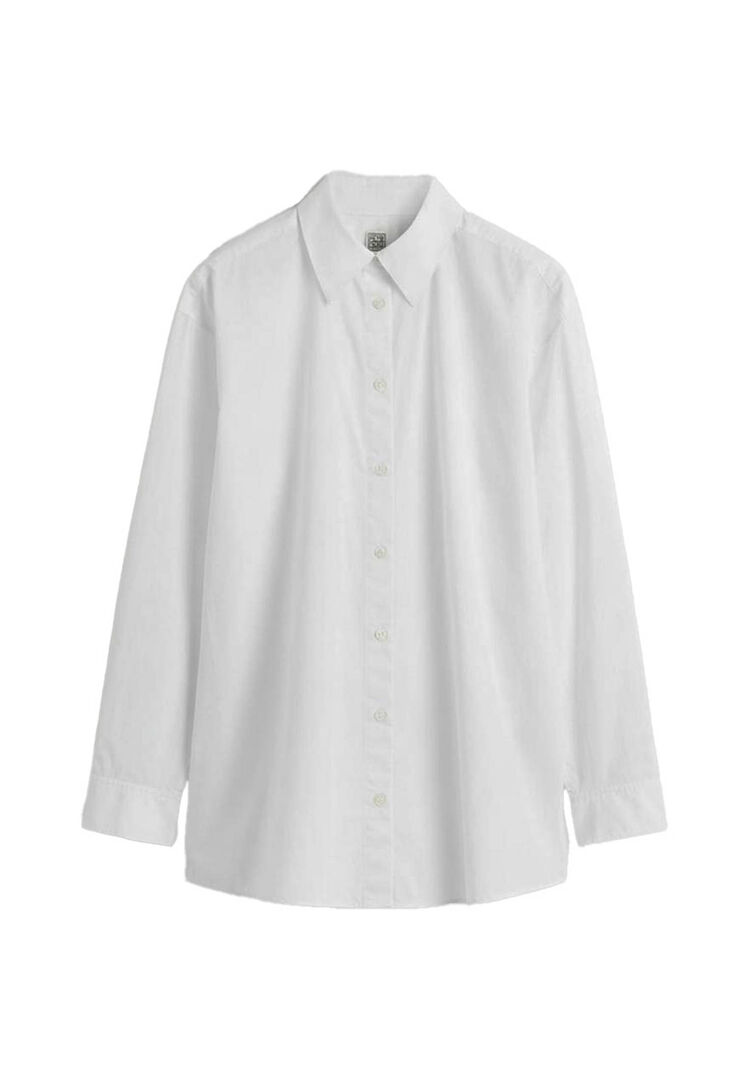 Totême Damen Weiss Bluse Aus Bio-Baumwolle, Gr. 40