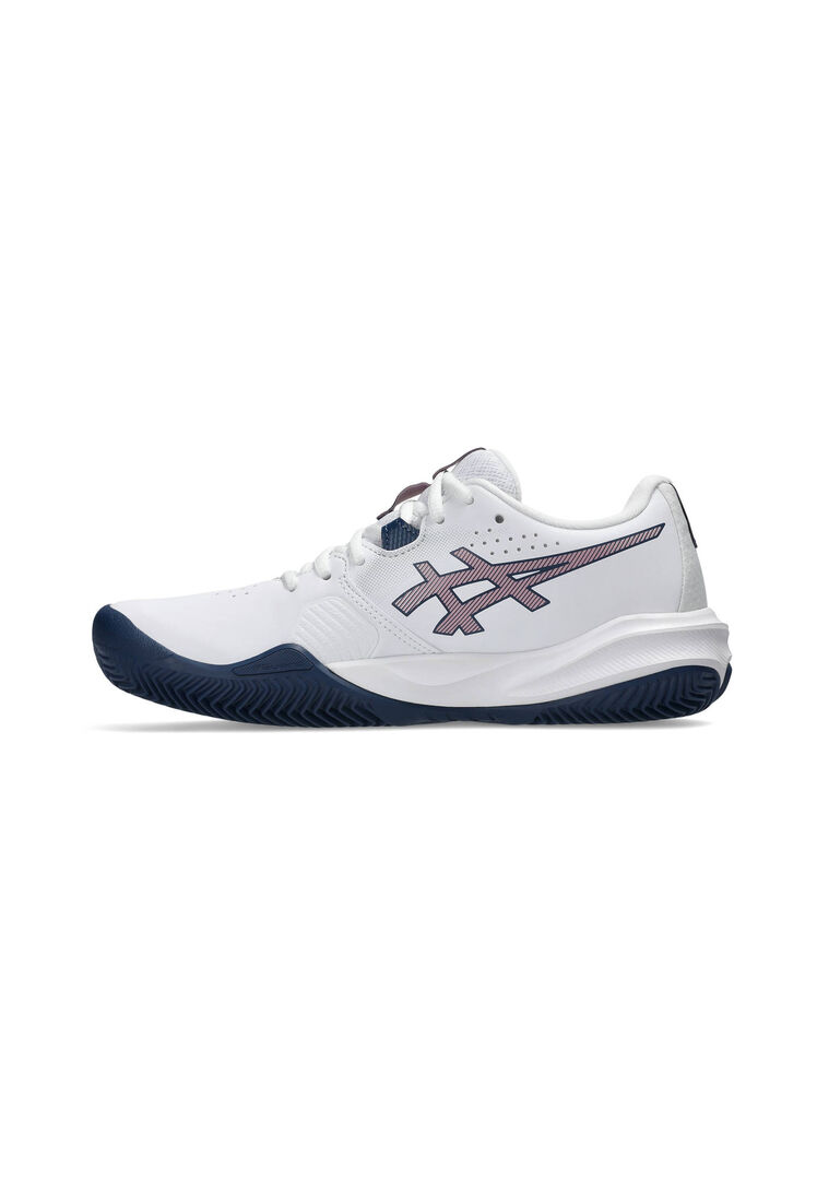 Asics Damen Weiss/Lila Tennisschuhe Gel-Challenger 15 Clay, Gr. 42Eu