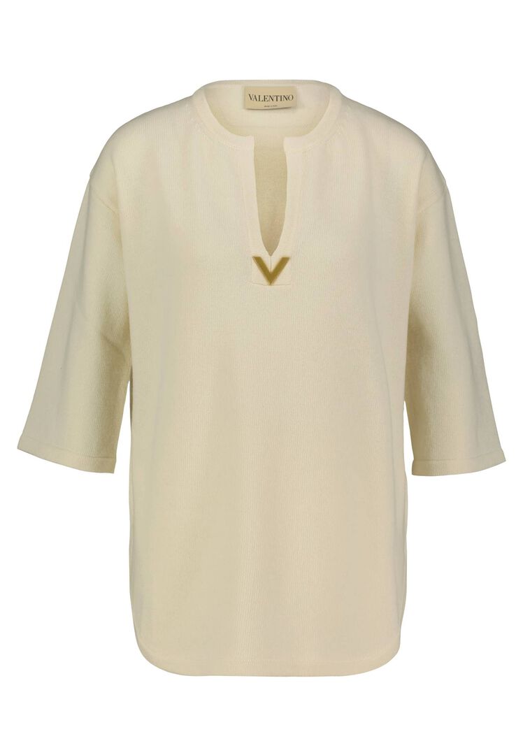 Valentino Damen Offwhite Pullover Aus Wolle, Gr. Xs
