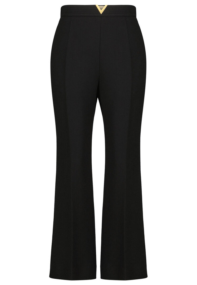 Valentino Damen Schwarz Hose Woll-Crêpe, Gr. 36