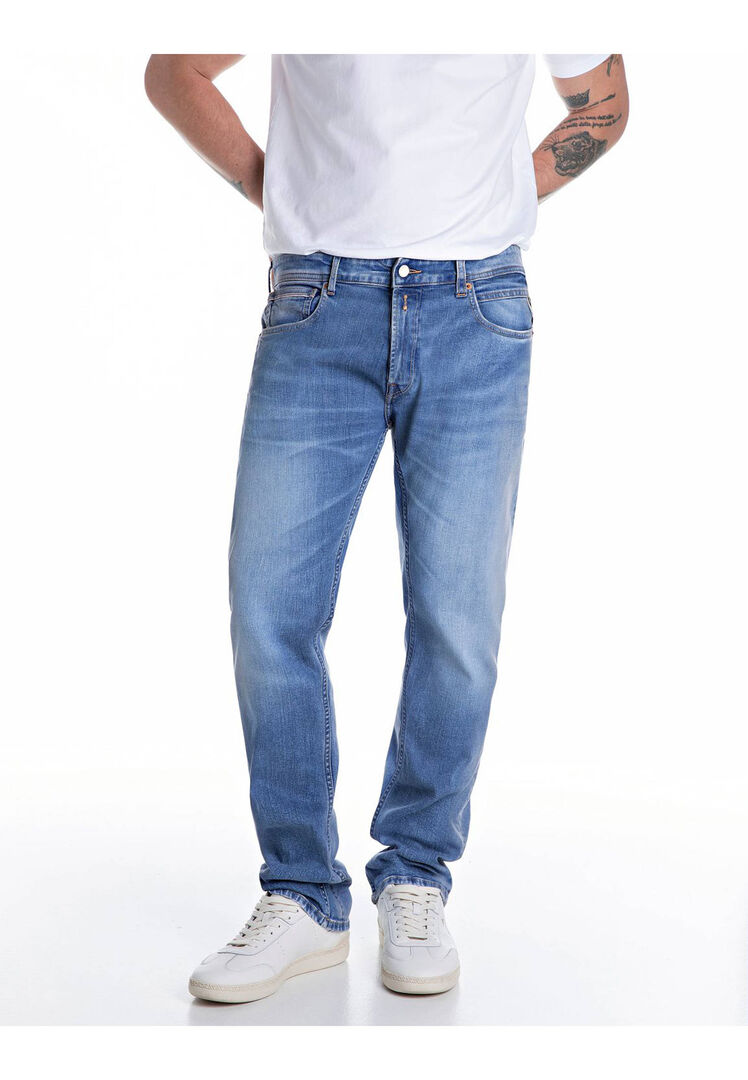 Replay Herren Blau Jeans Grover Straight Fit, Gr. 36/34