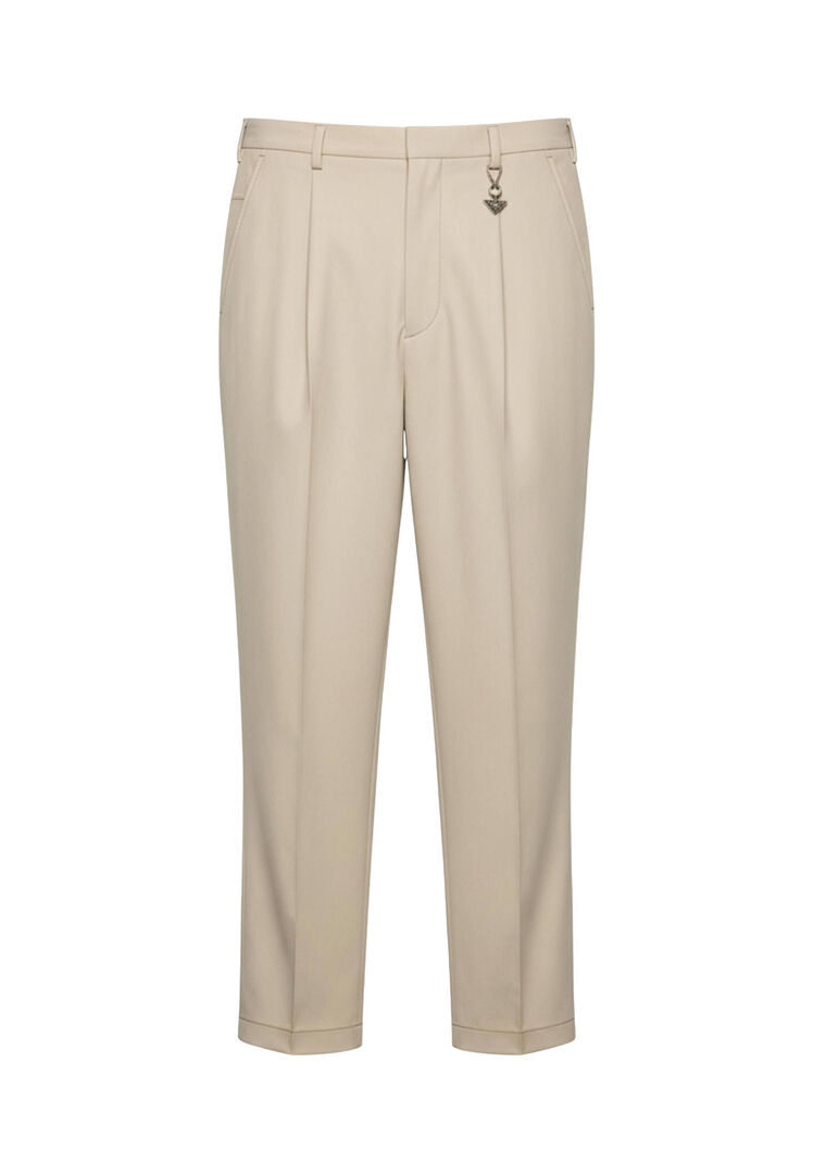 PRADA ABBIGLIAMENTO | Sand cotton trousers with key ring | male | 48 - Bild 4