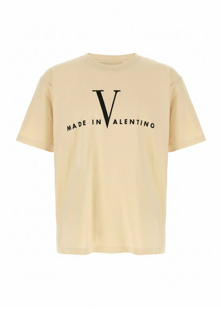 Valentino Herren Offwhite T-Shirt Regular Fit, Gr. M