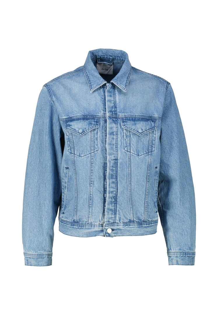 Arte Antwerp Herren Stoned Blue Jeansjacke Circle Logo, Gr. L - Bild 1