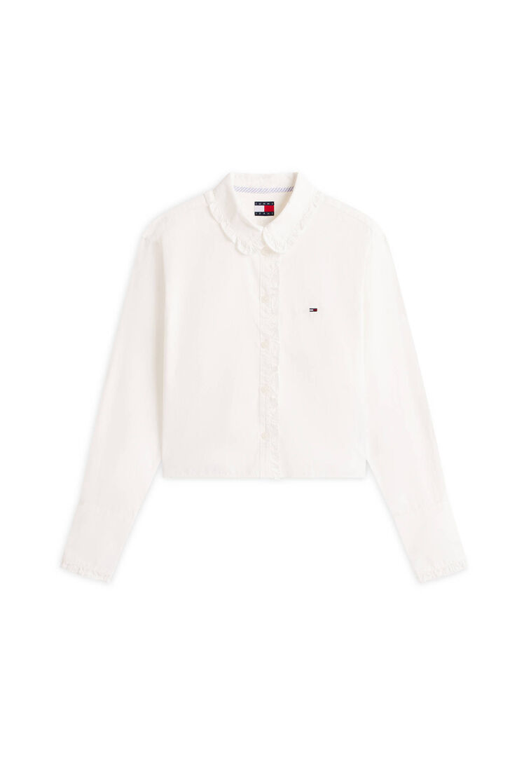 Tommy Jeans - Hemd Mit Rüschen Weiß - Gr. - Xs - Bild 3