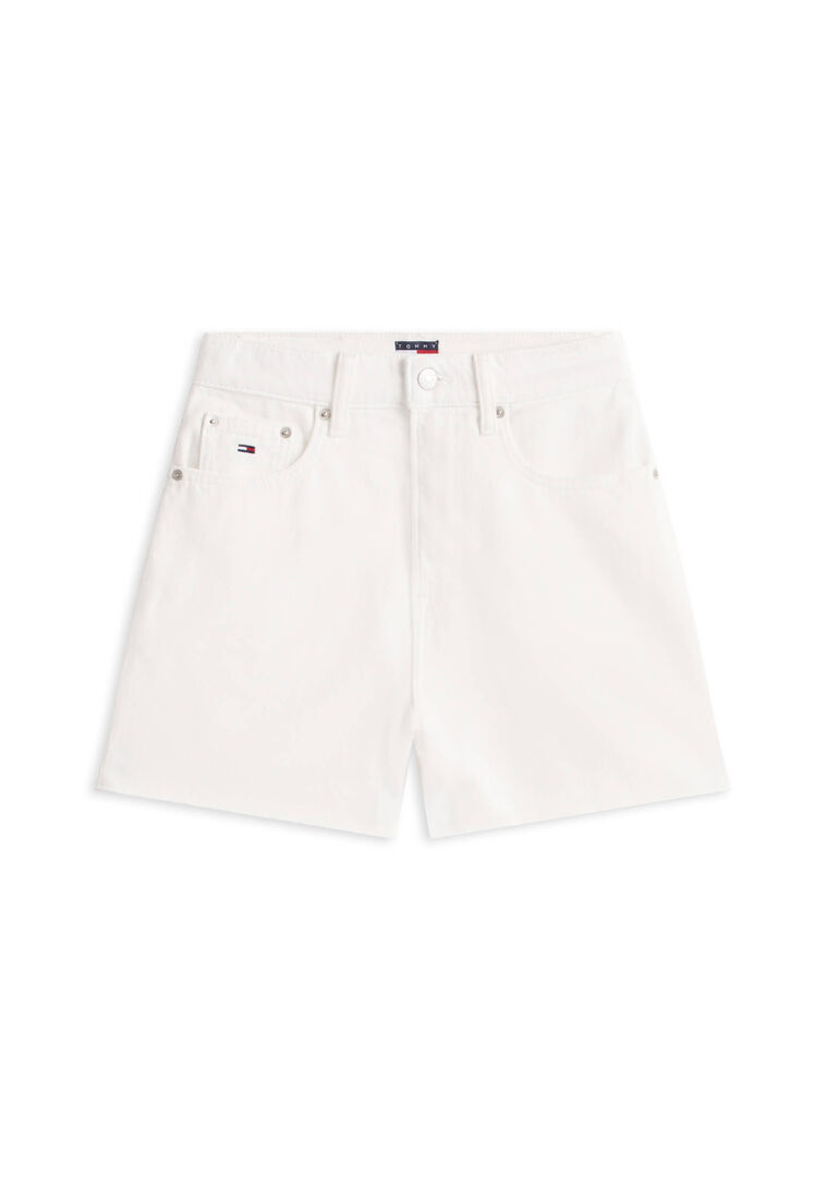 Tommy Jeans Damen Weiss Jeansshorts Mom Fit, Gr. 31/Ni