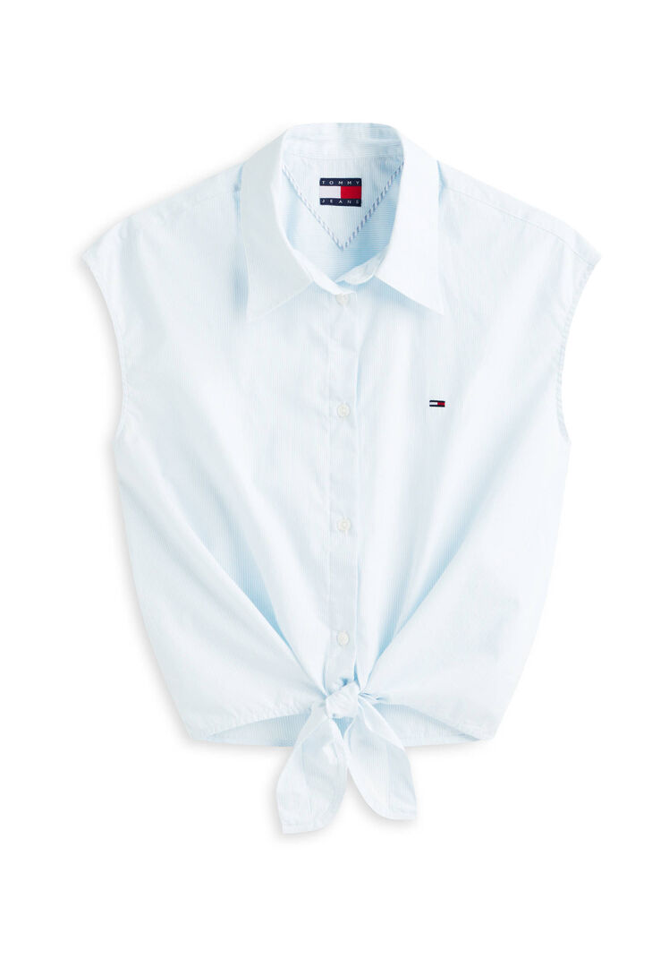 Tommy Jeans Blusentop Stickerei Für Damen Blau S - Bild 4