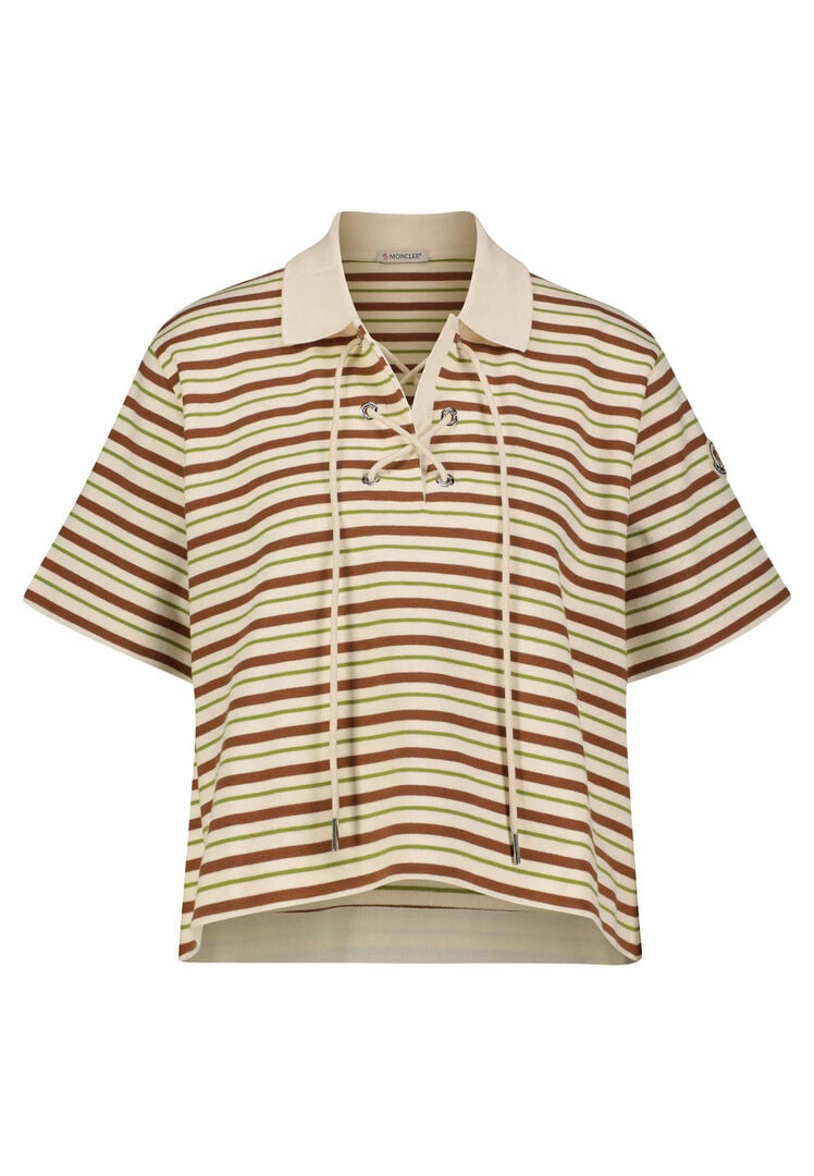 Moncler Damen Nougat Poloshirt Aus Baumwolle, Gr. Xs