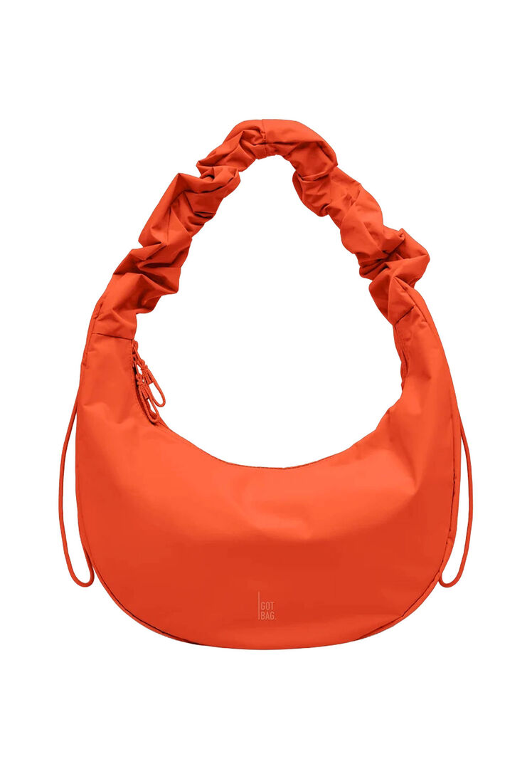Gotbag Damen Koralle Umhängetasche Moon Bag Ruffle, Einheitsgröße