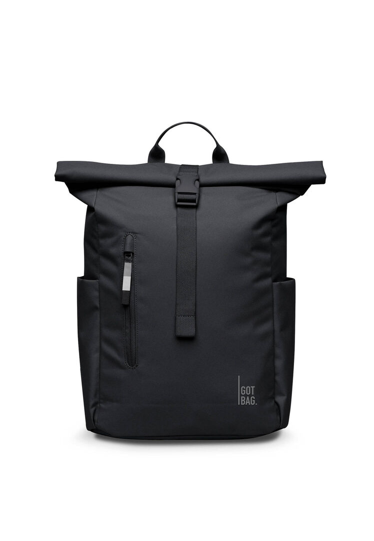 Gotbag Unisex Schwarz Rucksack Rolltop Easy Small, Einheitsgröße