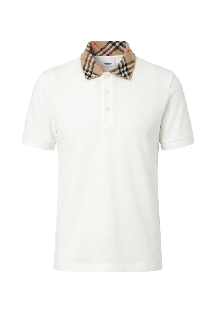 Burberry Herren Weiss Poloshirt Evan, Gr. L - Bild 1