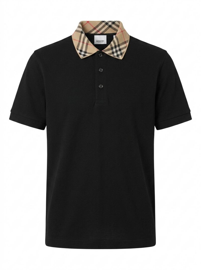 Burberry Herren Schwarz Poloshirt Evan, Gr. Xl - Bild 1