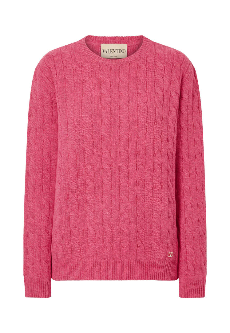 Valentino Damen Rosa Pullover Aus Wolle, Gr. Xs