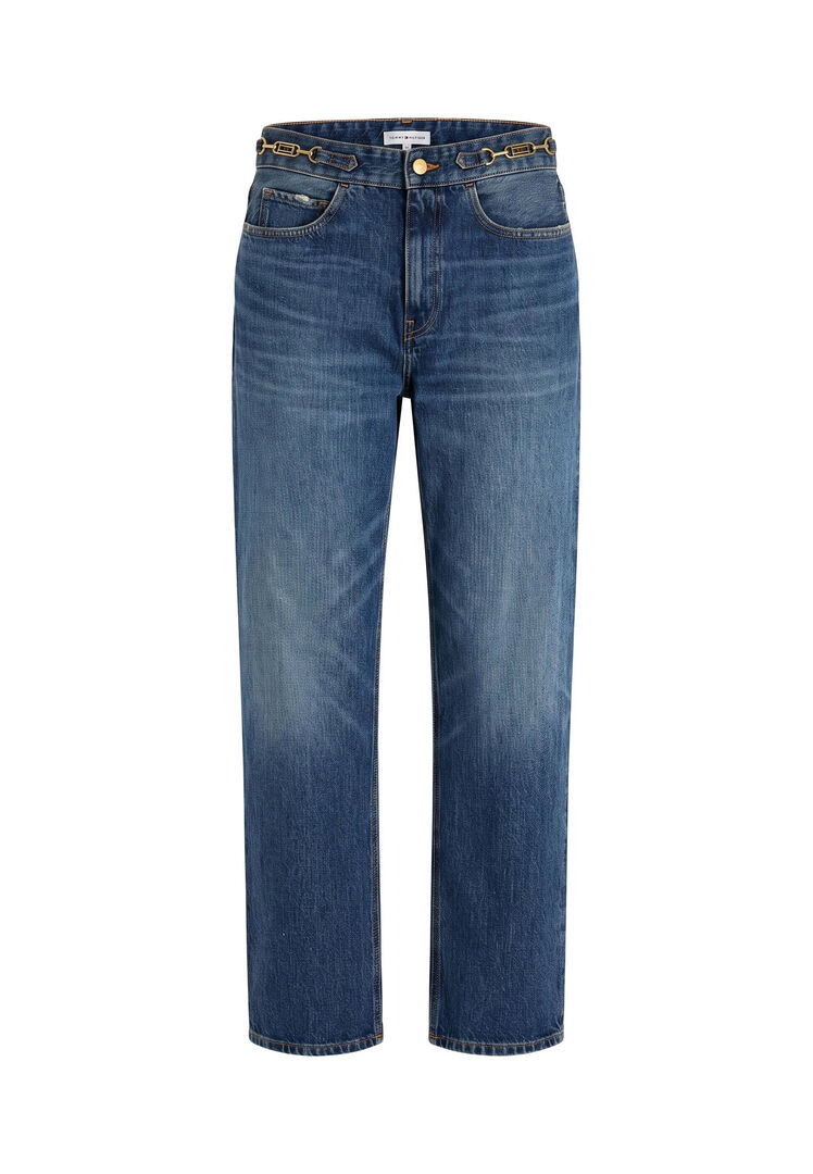 Tommy Hilfiger Damen Dark Denim Jeans Tapered Cam, Gr. 25/30