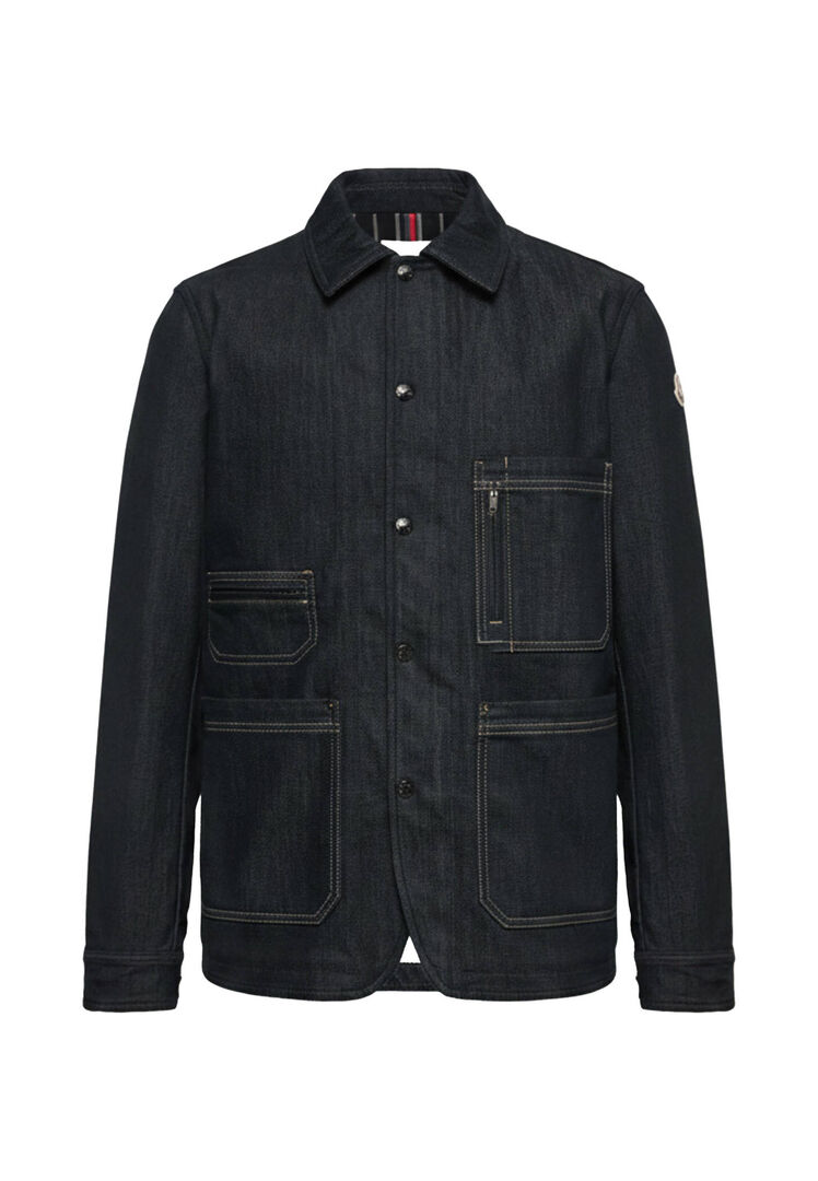 Moncler Herren Marine Hemdjacke Haderu, Gr. M