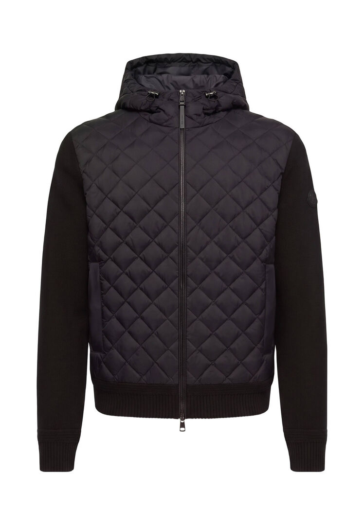 Moncler Herren Schwarz Strickjacke, Gr. Xl