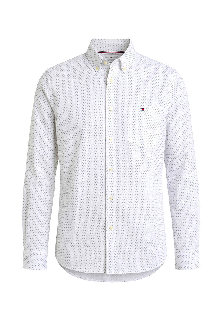 Tommy Hilfiger Herren Weiss Hemd Aus Baumwolle, Gr. S