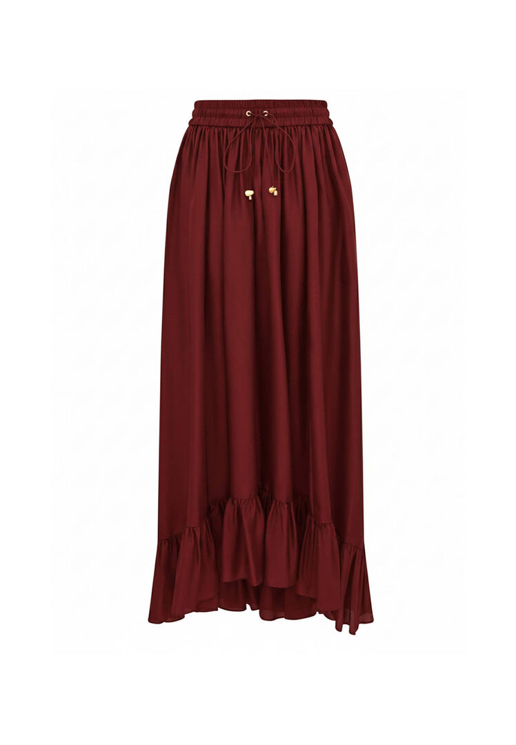 Zimmermann Damen Bordeaux Seidenrock Aster Maxi, Gr. 36 - Image 1