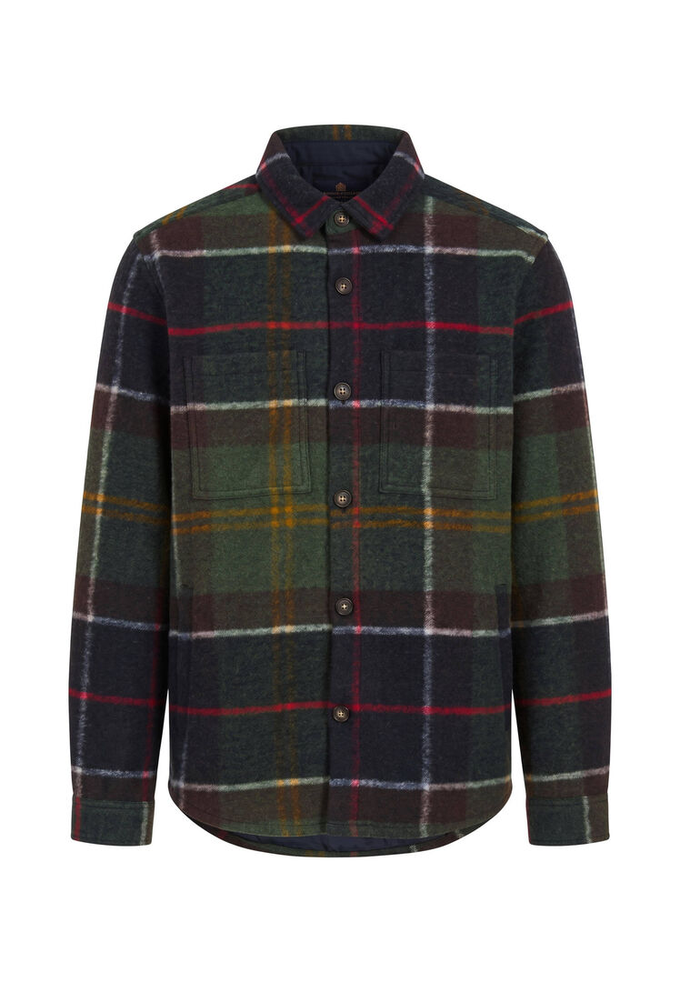 Barbour Herren Grün Overshirt Woodlane Brushed, Gr. S