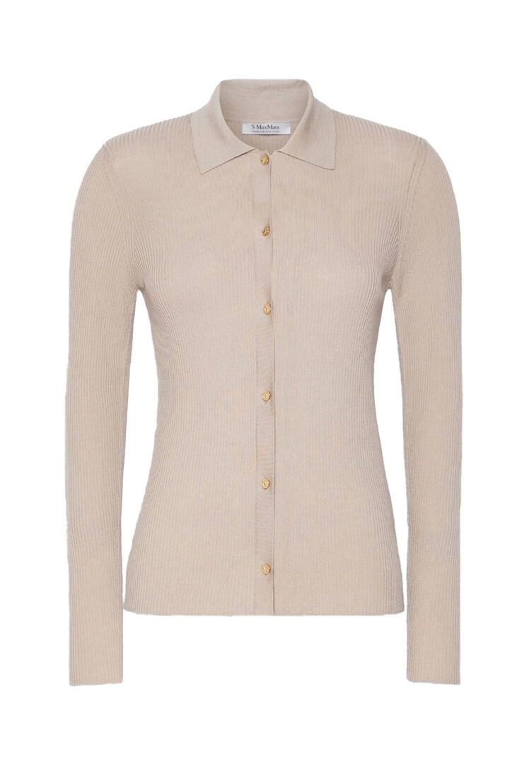 'S Max Mara Damen Beige Strickjacke Smmlimone, Gr. S - Bild 1