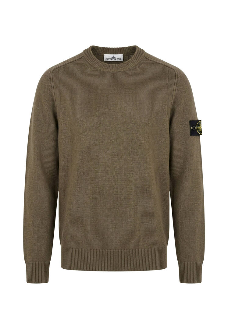 Stone Island - Rundhals-Pullover Mit Zopfmuster-Details - Knitwear - Herren - Grün - L - Bild 4