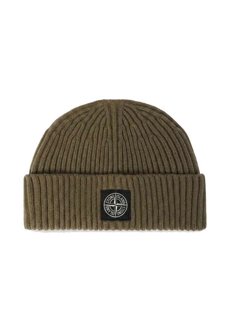 Stone Island - N100002 Full Rib Beanie - Accessories - Herren - Grün - One Size - Bild 3