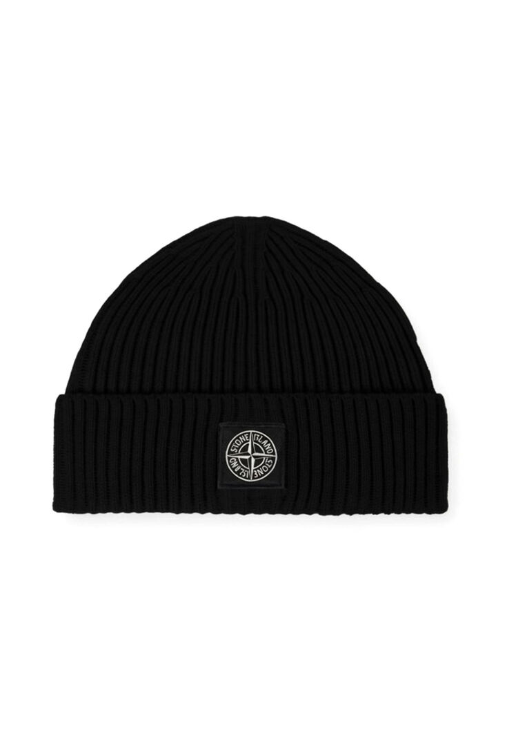 Stone Island Herren Schwarz Beanie - Bild 6