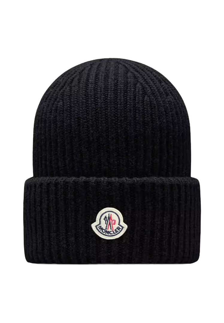 Moncler Herren Schwarz Mütze, Einheitsgröße
