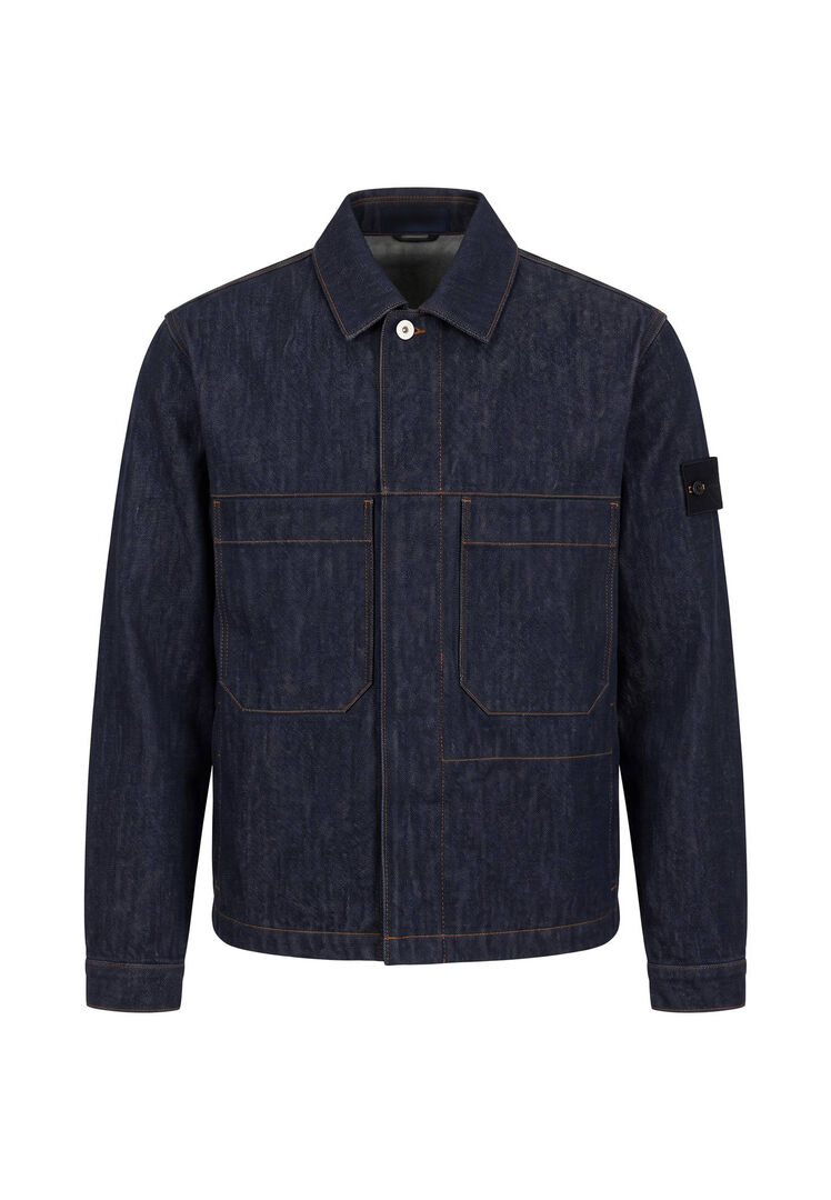 Stone Island `Indigo Denim-Raw` Biker Jacket - Bild 3