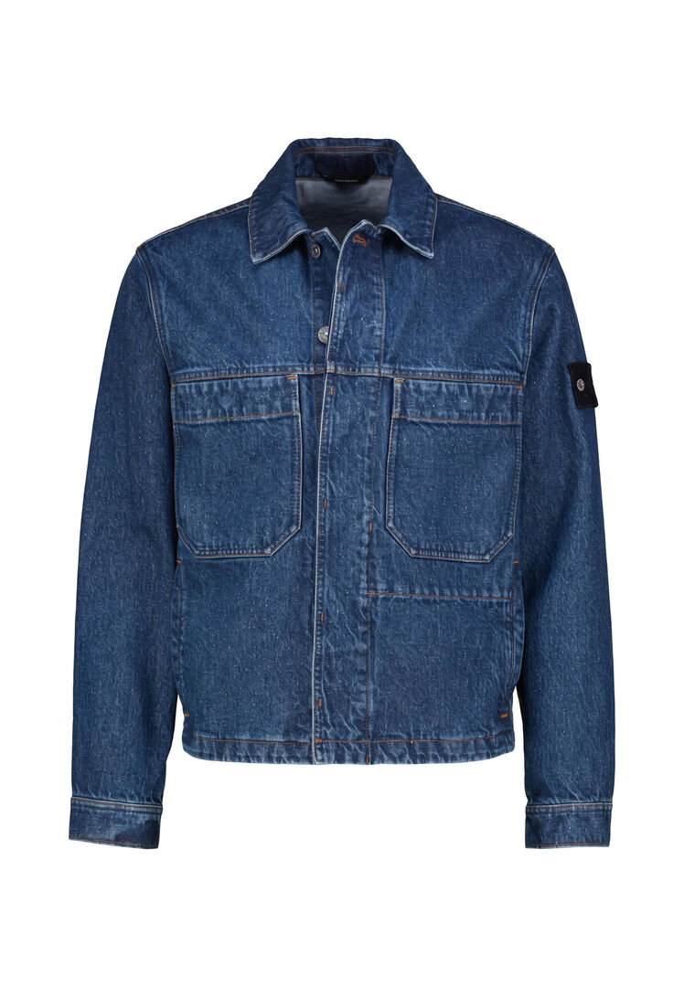 STONE ISLAND DENIM RESEARCH | Blue cotton denim coach jacket | Man | L - Bild 5