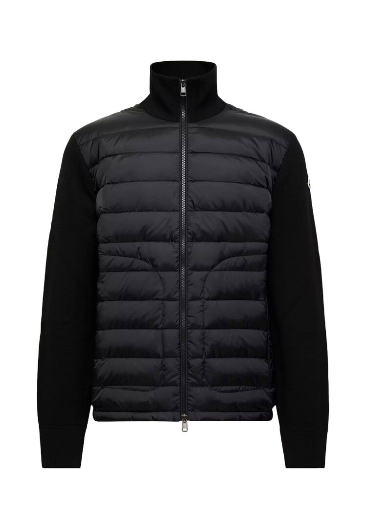 Moncler Gepolsterte Strickjacke Mit Reißverschluss für Herren in Schwarz in Größe: M - Bild 4