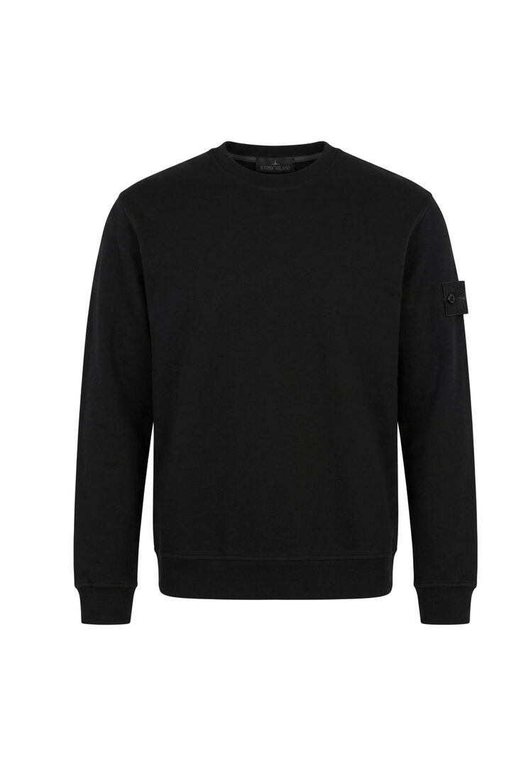 Stone Island Herren Schwarz Sweatshirt Aus Stretch-Baumwolle, Gr. L - Bild 1