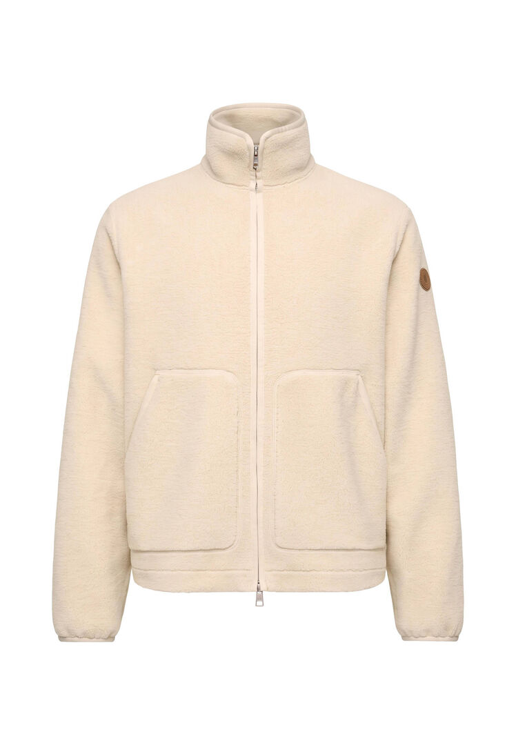 Moncler Herren Offwhite Fleecejacke, Gr. Xl