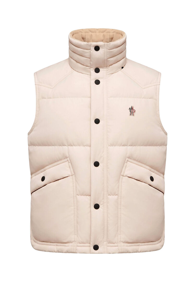 Moncler Grenoble Herren Offwhite Daunenweste Evans, Gr. 52 - Bild 1