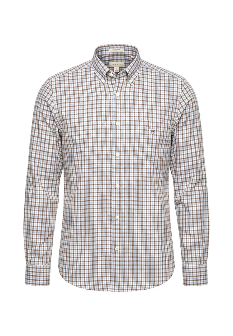 Gant Herren Taupe Hemd Aus Baumwolle, Gr. M