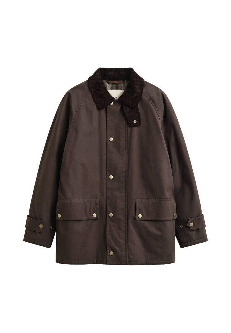 Gant Herren Braun Jacke Waxed Barn, Gr. Xl