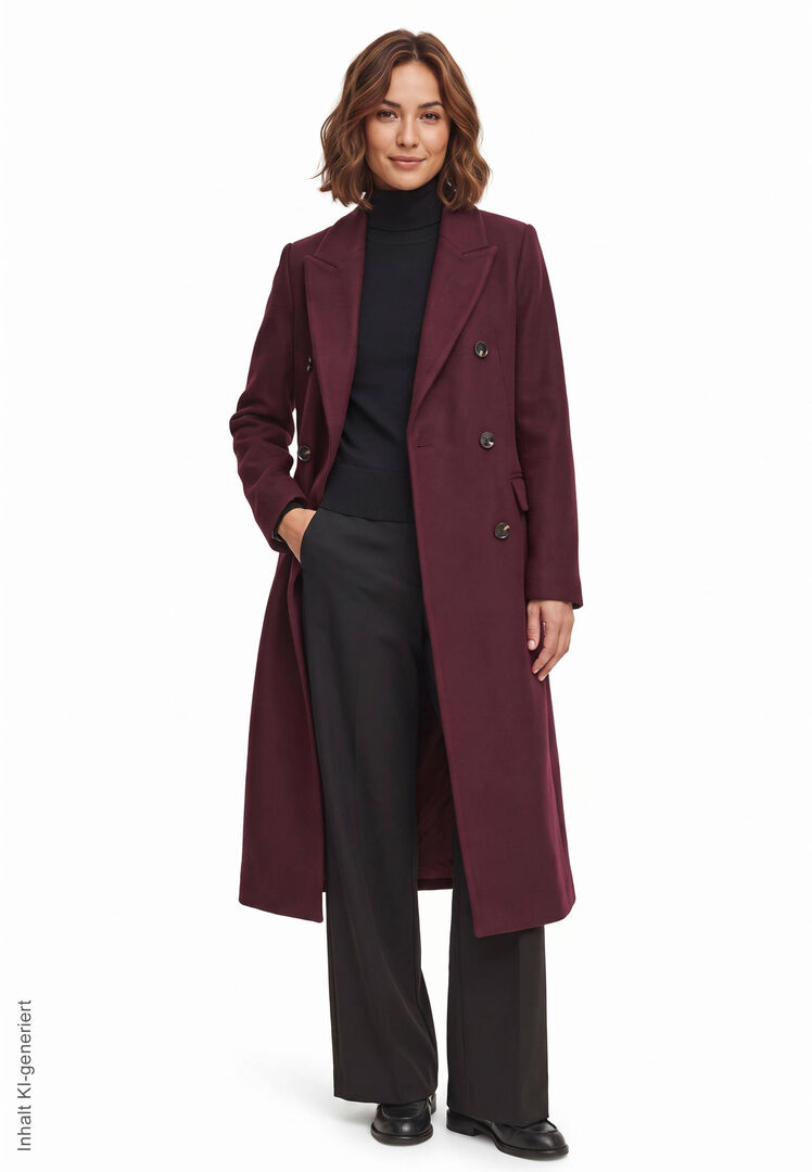 Tommy Hilfiger Damen Bordeaux Mantel, Gr. 36