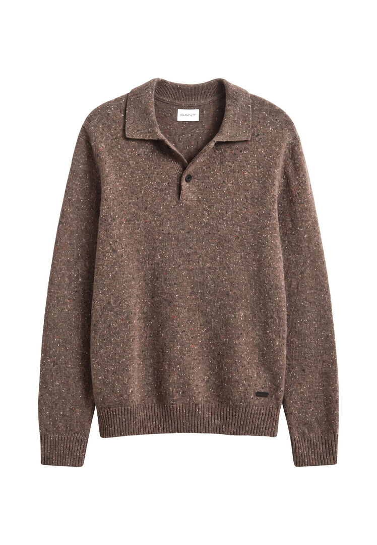 Gant Herren Taupe Pullover Mit Polokragen, Gr. L