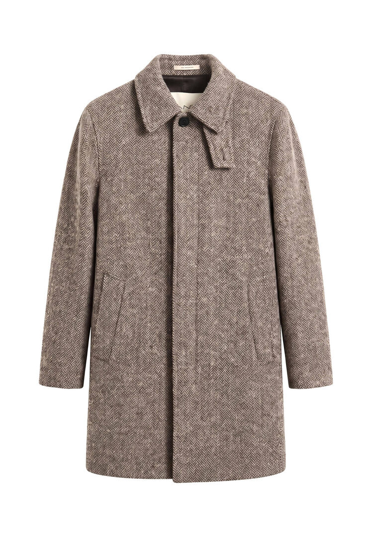 Gant Herren Beige Kurzer Wollmantel - Bild 5