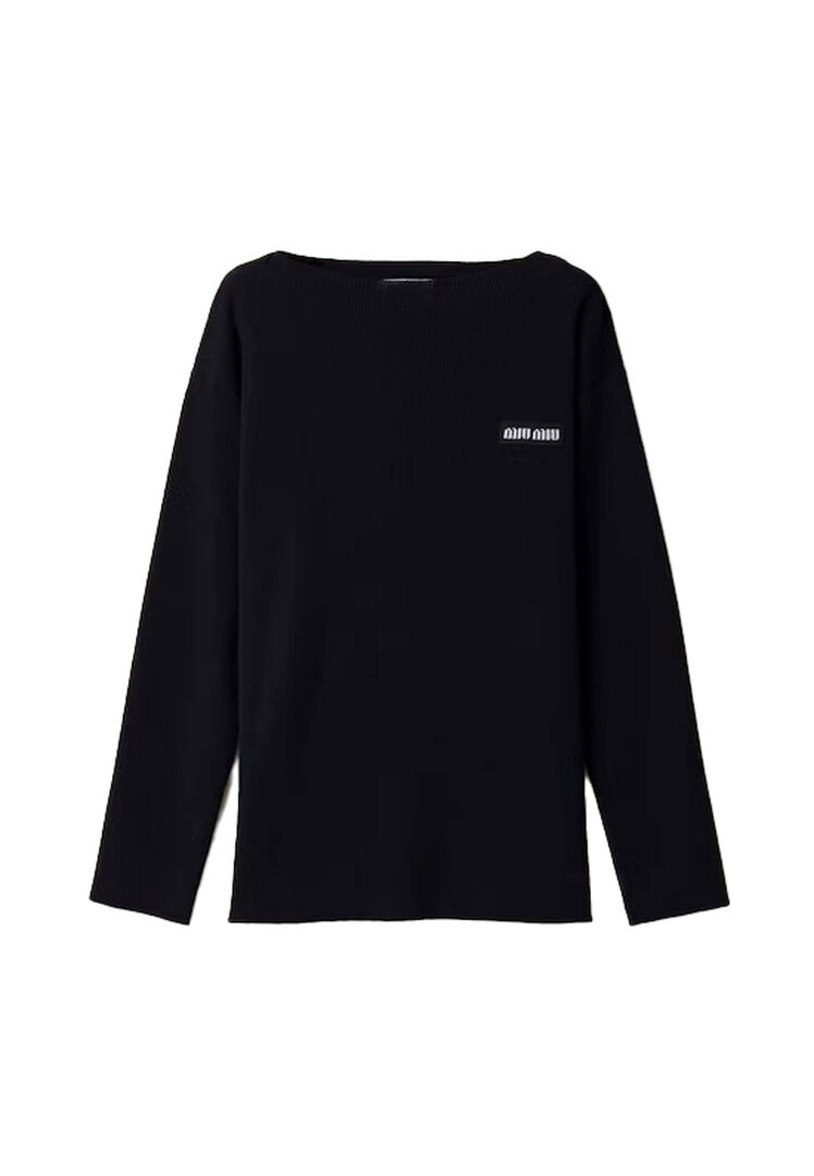 Miu Miu Damen Marine Pullover Aus Wolle, Gr. 34 - Bild 1