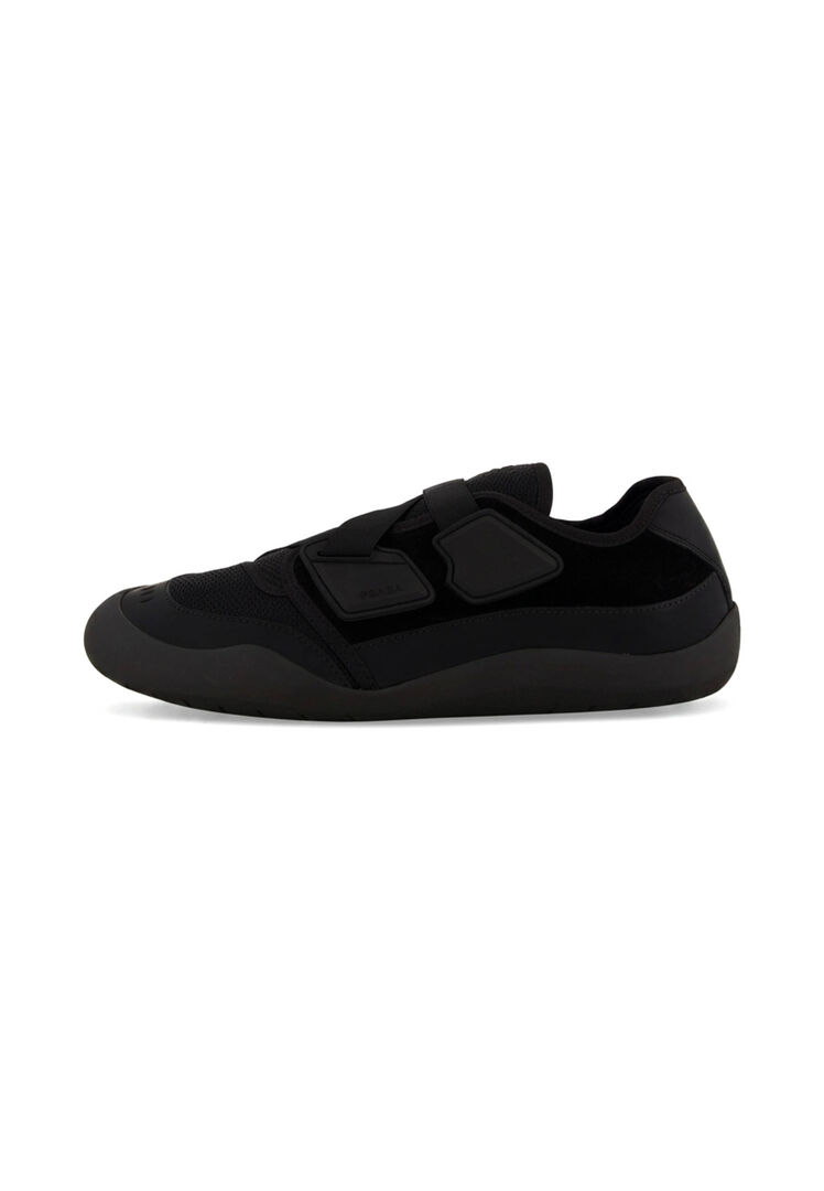 PRADA CALZATURE | Black leather and mesh fabric Speedrock sneakers | male | 8 - Bild 3