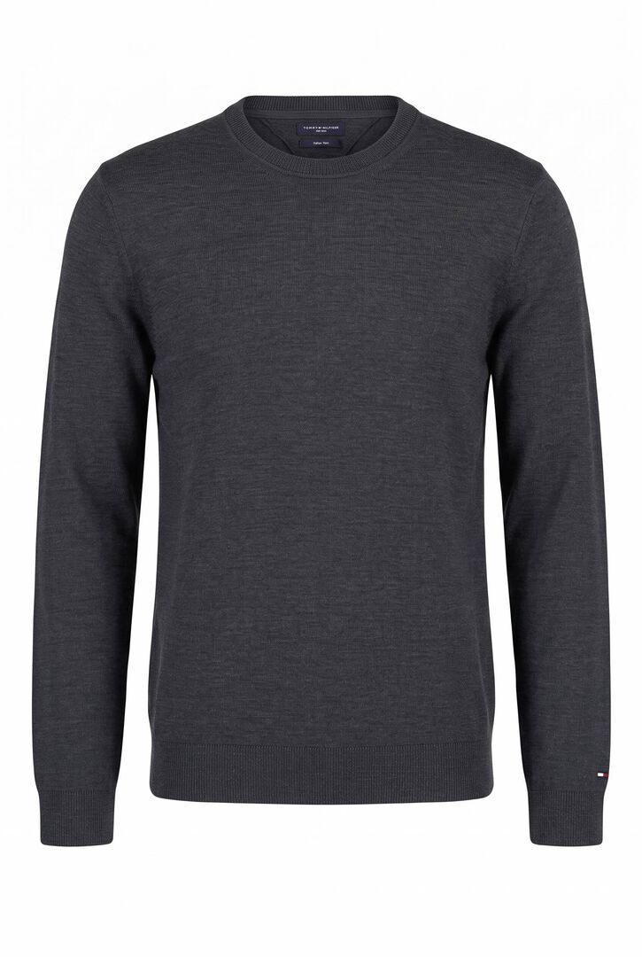 Tommy Hilfiger Herren Anthrazit Pullover Aus Wolle, Gr. M